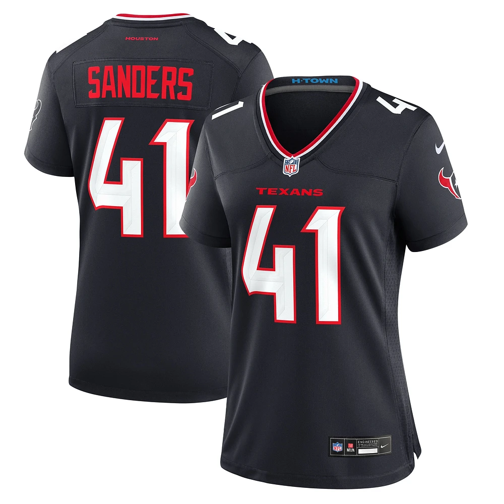 Women's Nike Myjai Sanders  Navy Houston Texans Team Game Jersey