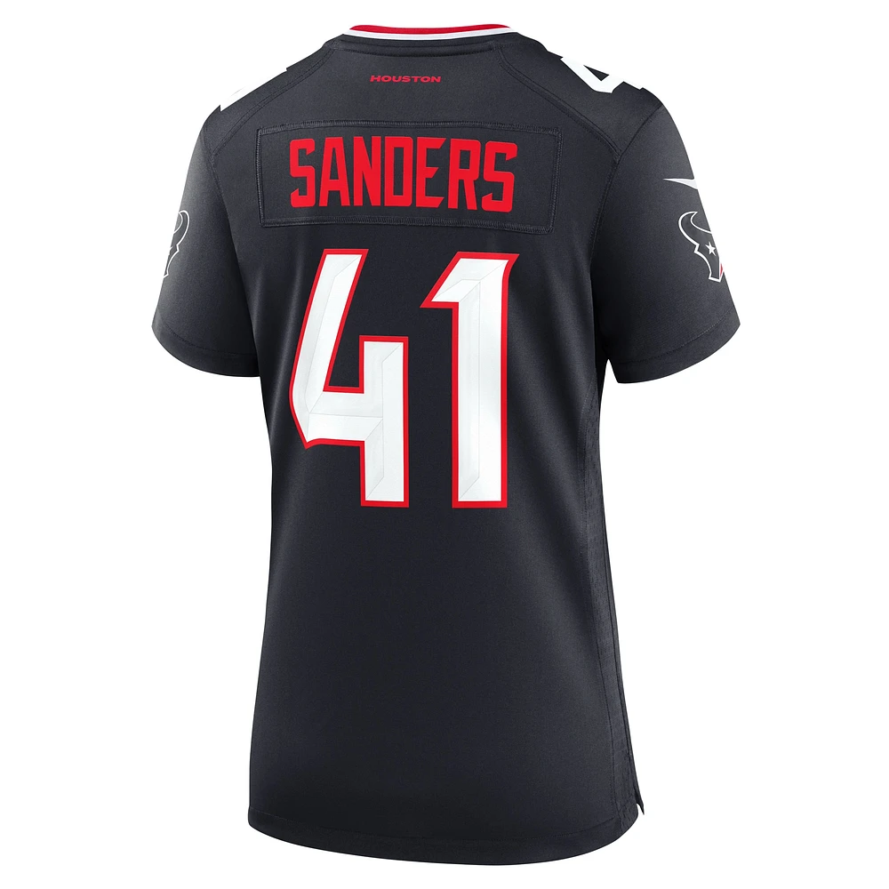 Women's Nike Myjai Sanders  Navy Houston Texans Team Game Jersey