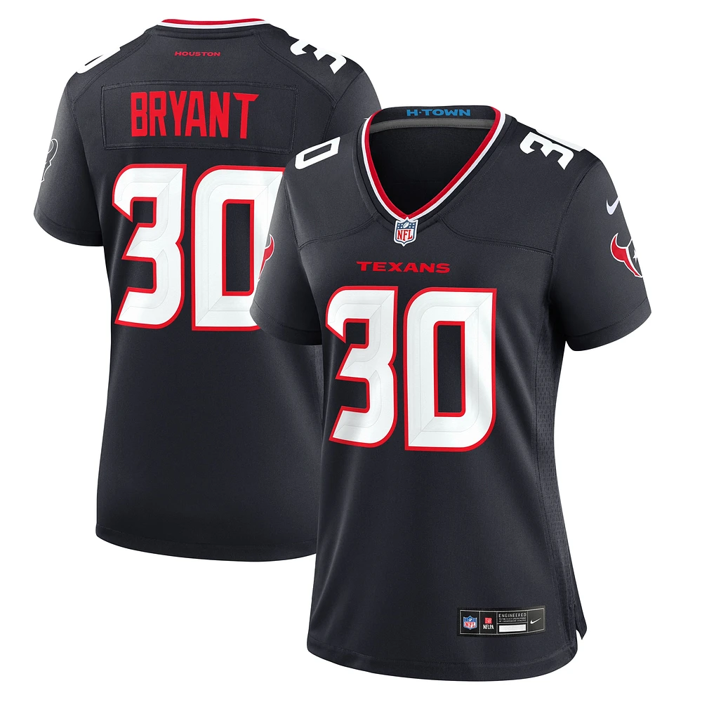 Maillot Nike Myles Bryant pour femme, bleu marine, Houston Texans Team Game