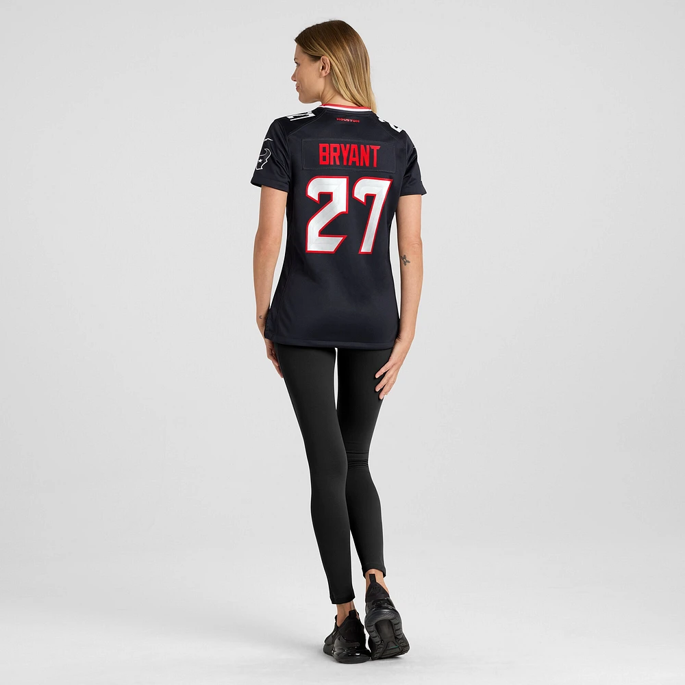 Maillot de match Nike Myles Bryant bleu marine pour femme des Houston Texans