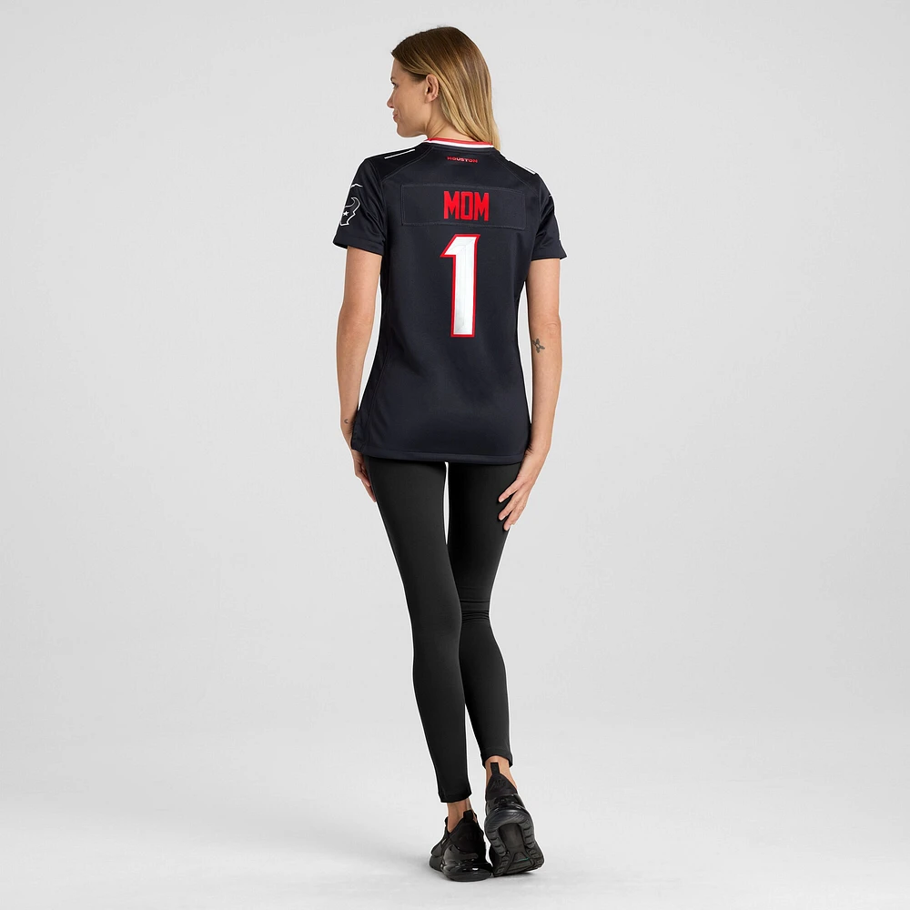 Maillot Nike bleu marine Houston Texans #1 Mom Game pour femme