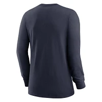 T-shirt à manches longues Nike Houston Texans Prime Split pour femme - Bleu marine