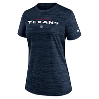 Women's Nike Navy Houston Texans Sideline Velocity Performance T-Shirt