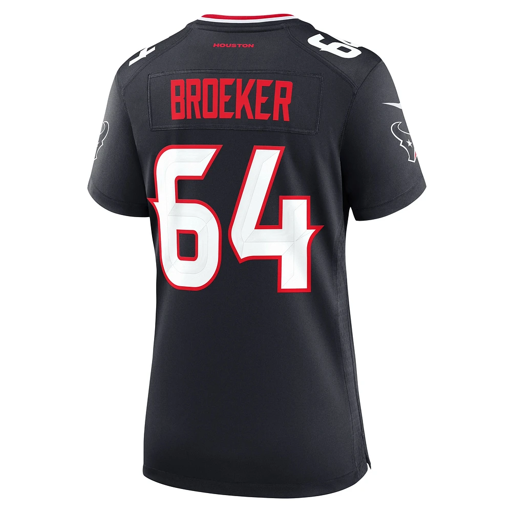 Women's Nike Nick Broeker  Navy Houston Texans Team Game Jersey