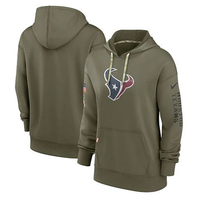 Sweat à capuche Nike Olive Houston Texans Salute To Service Performance pour femme