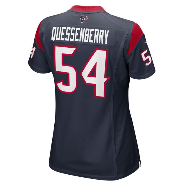 Maillot Nike Scott Quessenberry pour femme, joueur de jeu des Houston Texans, bleu marine