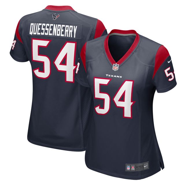 Maillot Nike Scott Quessenberry pour femme, joueur de jeu des Houston Texans, bleu marine