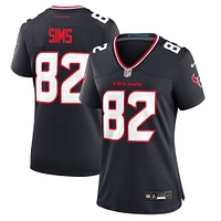 Maillot de match l'équipe Nike des Houston Texans Steven Sims pour femme, bleu marine