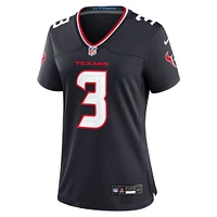 Women's Nike Tank Dell  Navy Houston Texans Team Game Jersey