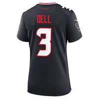 Maillot de jeu l'équipe des Houston Texans Nike Tank Dell Navy pour femme