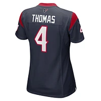 Maillot de match l'équipe des Houston Texans Nike Tavierre Thomas pour femme, bleu marine