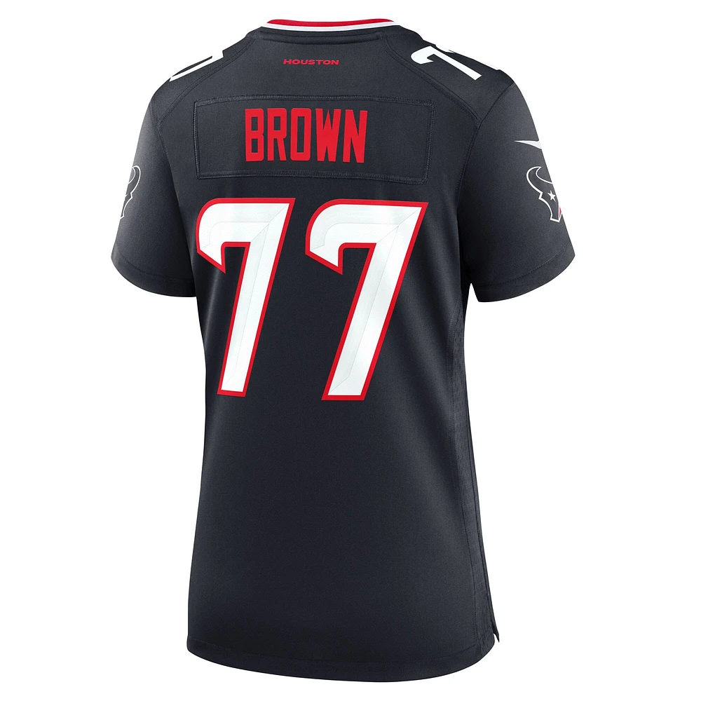 Maillot Nike Trenton Brown Navy pour femme des Houston Texans