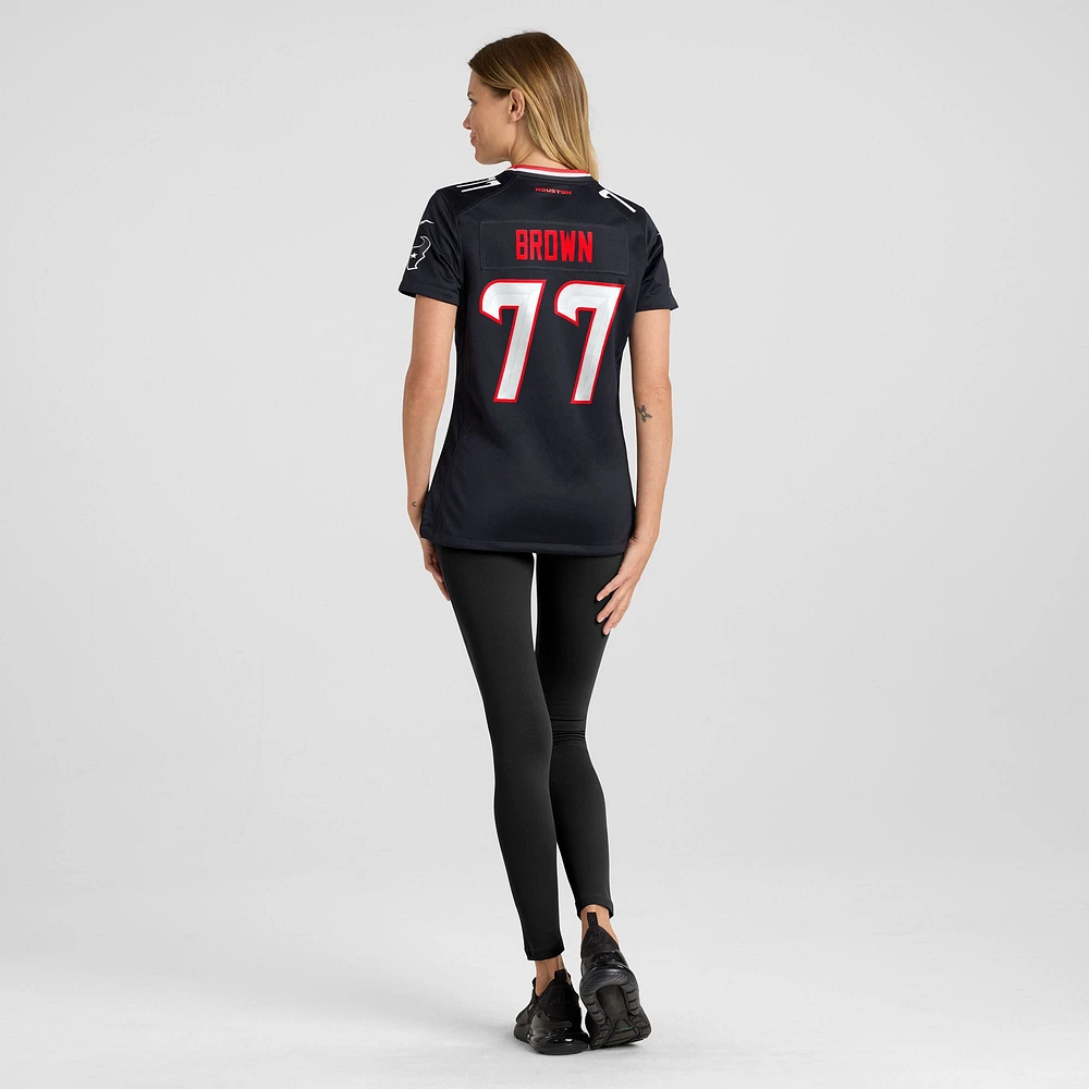 Maillot Nike Trenton Brown Navy pour femme des Houston Texans