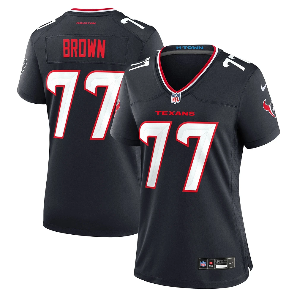 Maillot Nike Trenton Brown Navy pour femme des Houston Texans