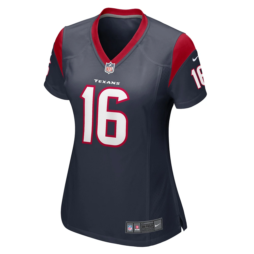 Women's Nike Ty Zentner  Navy Houston Texans Team Game Jersey