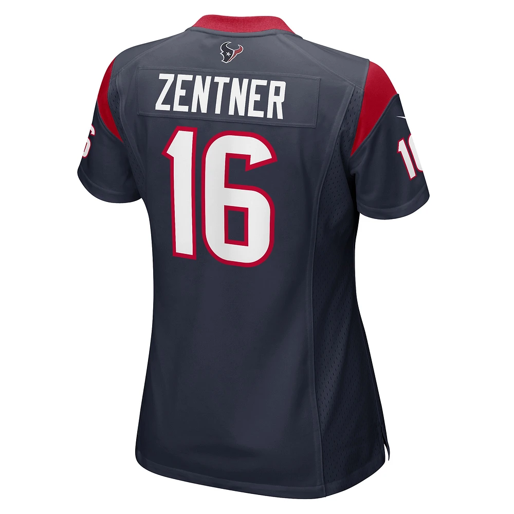 Women's Nike Ty Zentner  Navy Houston Texans Team Game Jersey