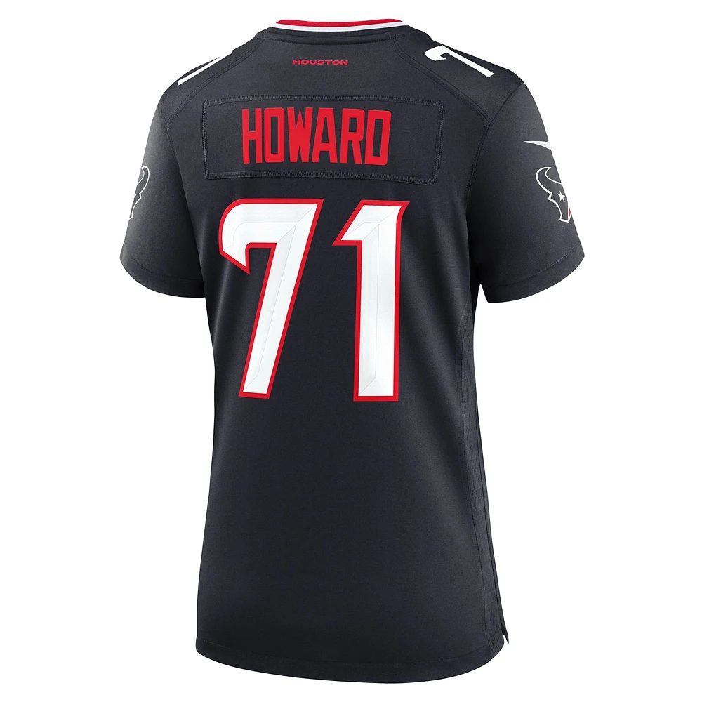 Maillot de match Nike Tytus Howard bleu marine pour femme des Houston Texans