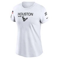 Women's Nike White Houston Texans 2024 Salute To Service Legend Performance T-Shirt