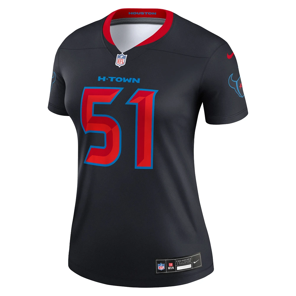 Haut Nike Will Anderson Jr. Navy pour femme, joueur de légende alternatif des Houston Texans