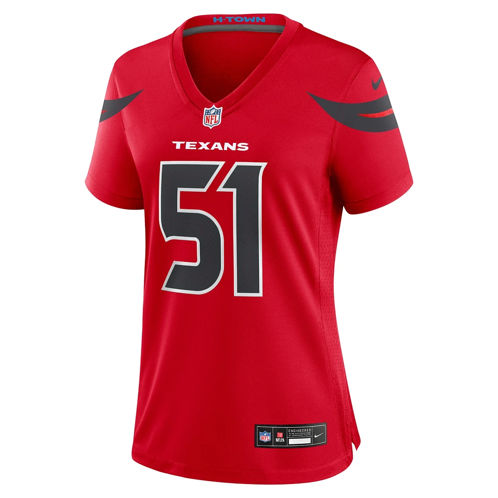 Maillot Nike Will Anderson Jr. pour femme, rouge, le match alternatif des Houston Texans