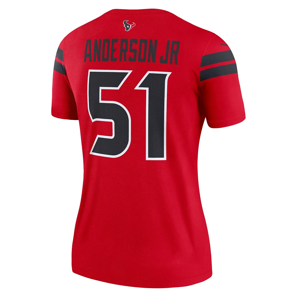 Women's Nike Will Anderson Jr.  Red Houston Texans Alternate Legend Player Performance Top