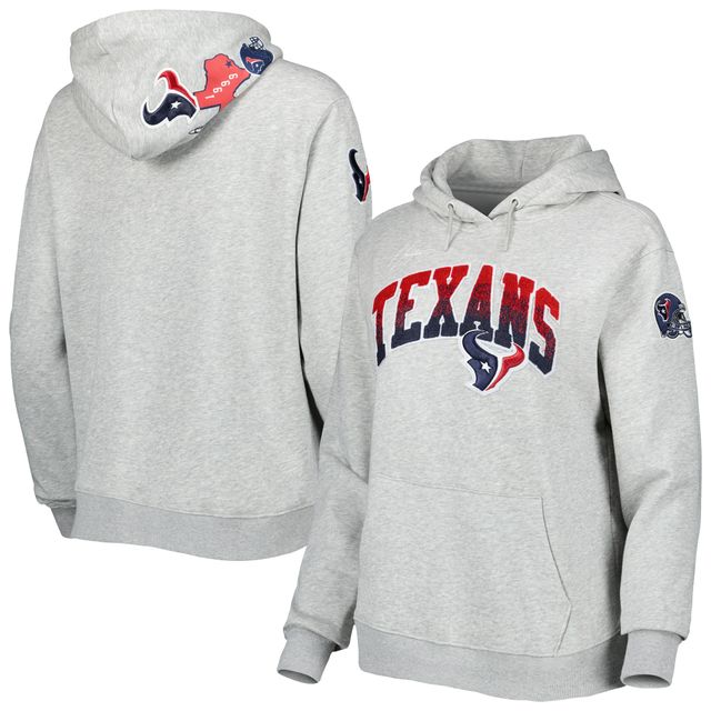 Sweat à capuche avec patch local Pro Standard pour femmes, gris chiné, Houston Texans