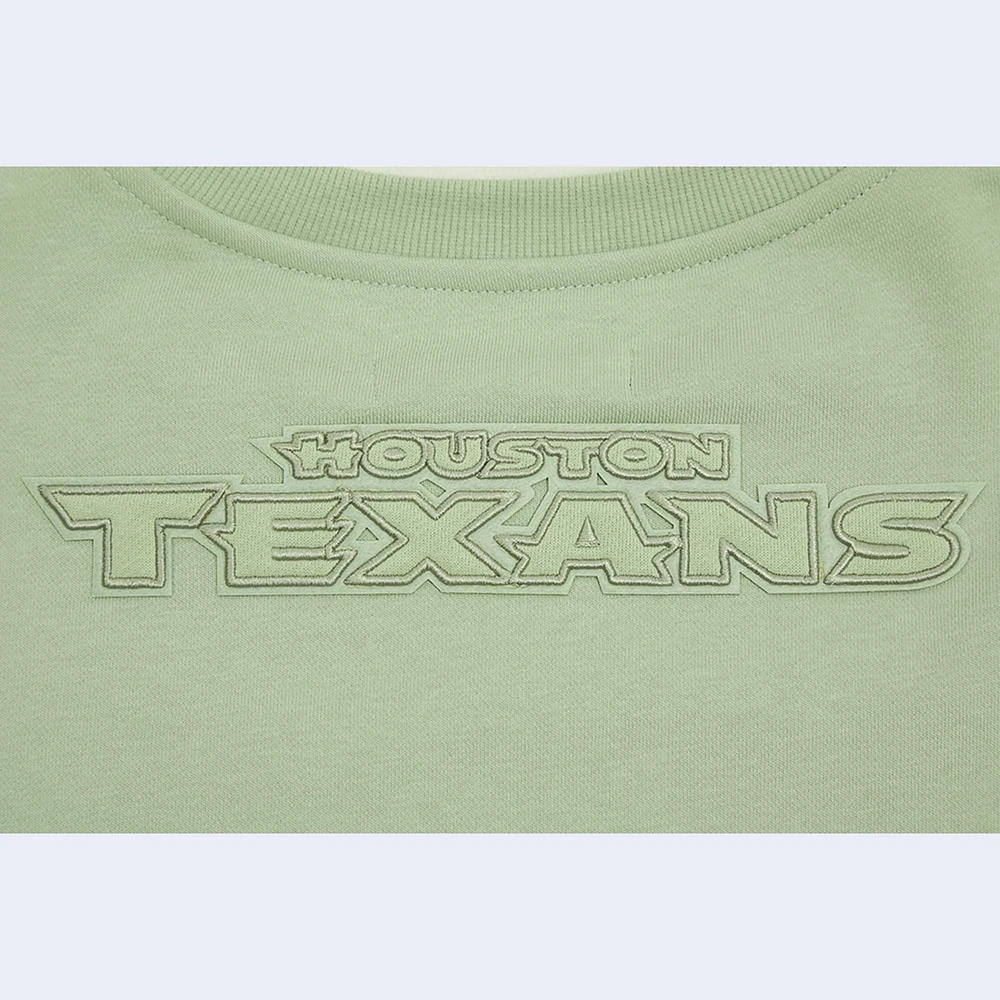 Women's Pro Standard  Light Green Houston Texans Neutral Pullover Sweatshirt