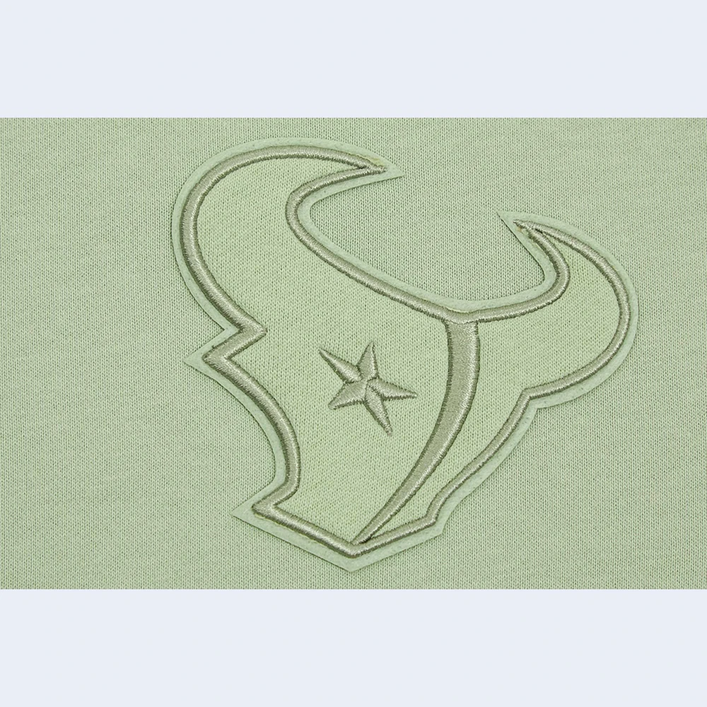 Women's Pro Standard  Light Green Houston Texans Neutral Pullover Sweatshirt