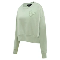 Women's Pro Standard  Light Green Houston Texans Neutral Pullover Sweatshirt