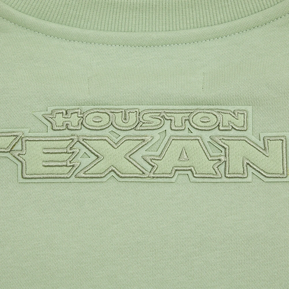 Women's Pro Standard  Light Green Houston Texans Neutral Pullover Sweatshirt