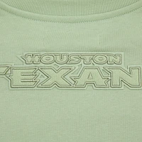 Women's Pro Standard  Light Green Houston Texans Neutral Pullover Sweatshirt