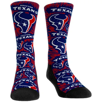 Houston Texans Rock Em Socks Women's Logo Sketch Crew Socks