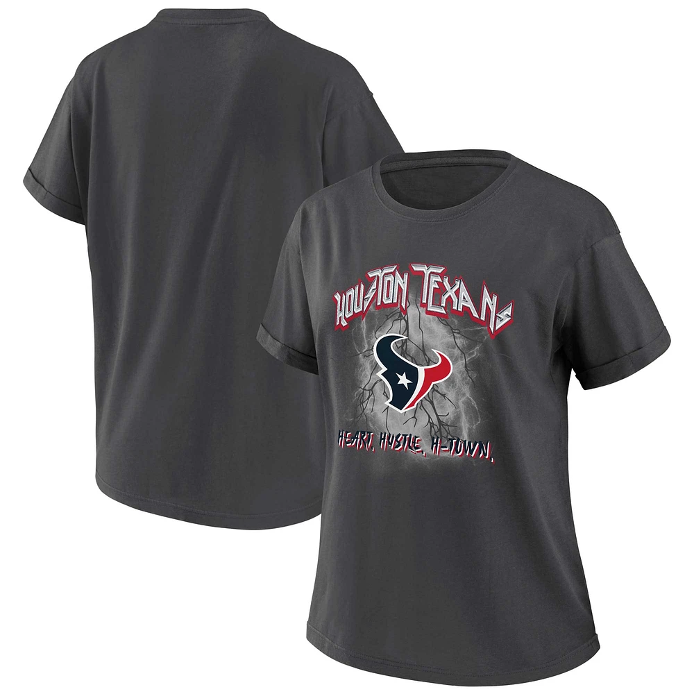 T-shirt boyfriend anthracite Houston Texans pour femme WEAR by Erin Andrews