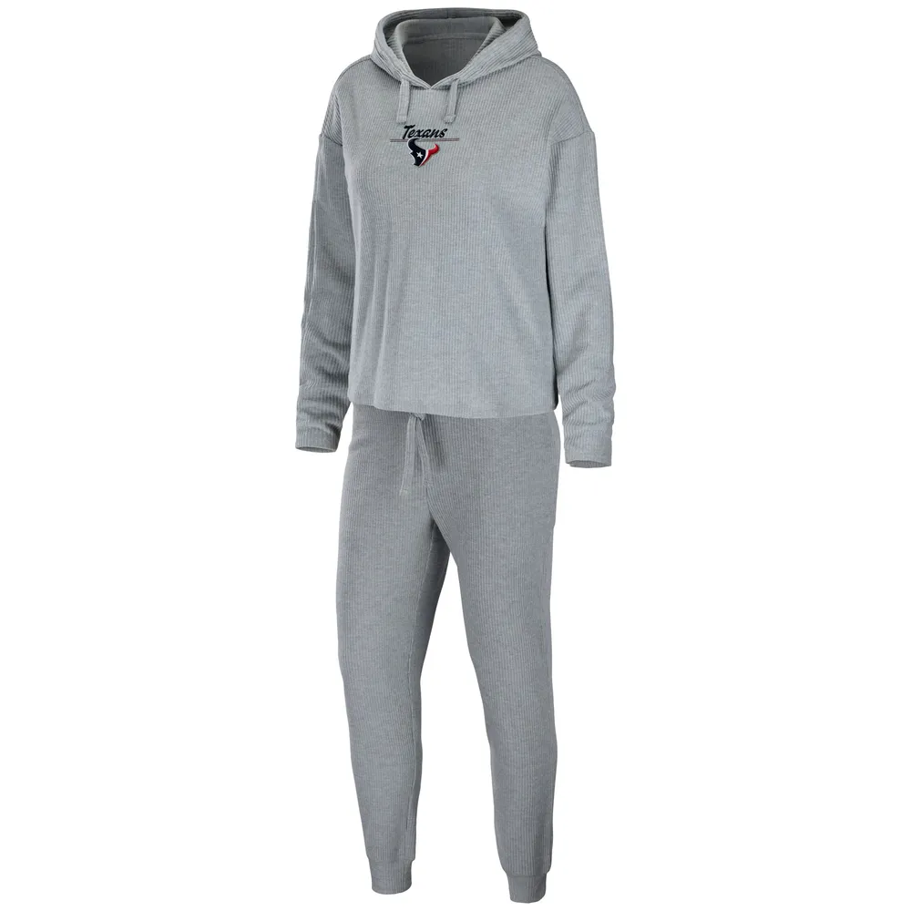 Ensemble de détente pour femme WEAR by Erin Andrews avec sweat à capuche et pantalon gris chiné Houston Texans