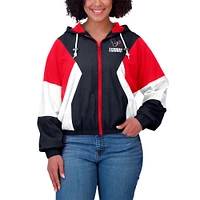 Women's WEAR by Erin Andrews  Navy Houston Texans Color Block Full-Zip Windbreaker Jacket