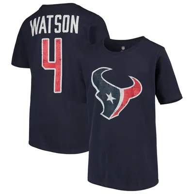 Deshaun Watson Houston Texans Youth Grinder Logo Name & Number T-Shirt - Navy