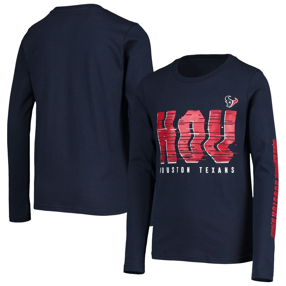 : Outerstuff Youth Navy Houston Texans Electric Abbreviation Long  Sleeve T-Shirt : Sports & Outdoors