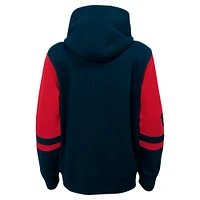 Youth Navy Houston Texans Stadium Color-Block Full-Zip Hoodie