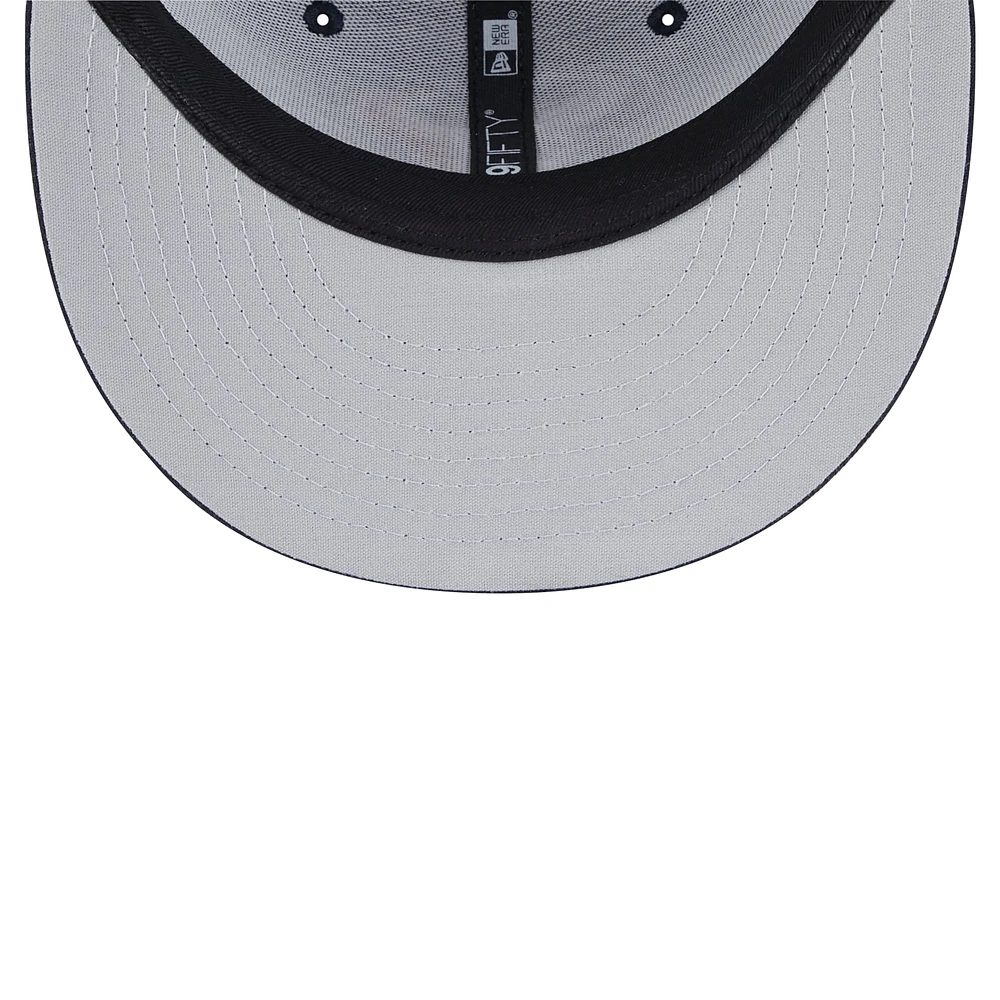 Youth New Era Navy Houston Texans Main Trucker Snapback Hat