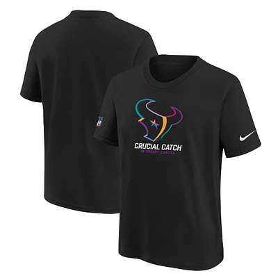 Youth Nike  Black Houston Texans 2024 NFL Crucial Catch T-Shirt