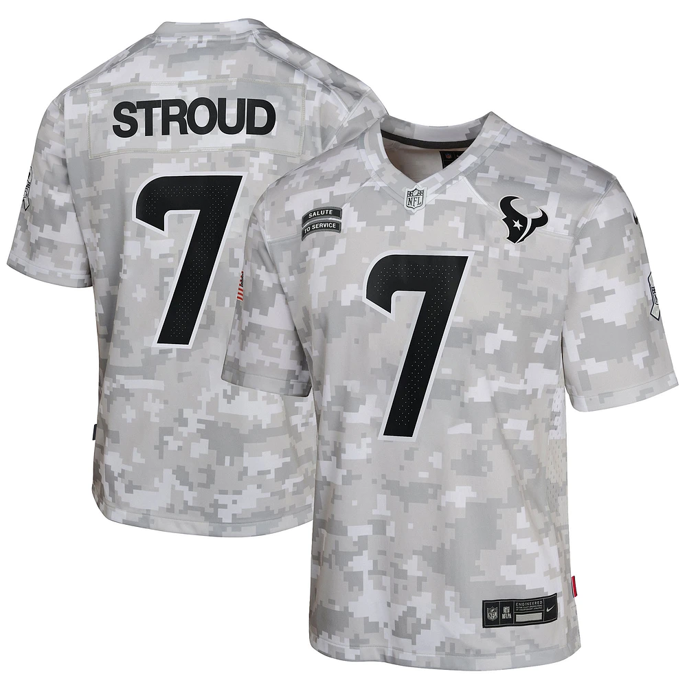 Youth Nike C.J. Stroud Arctic Camo Houston Texans 2024 Salute to Service Game Jersey