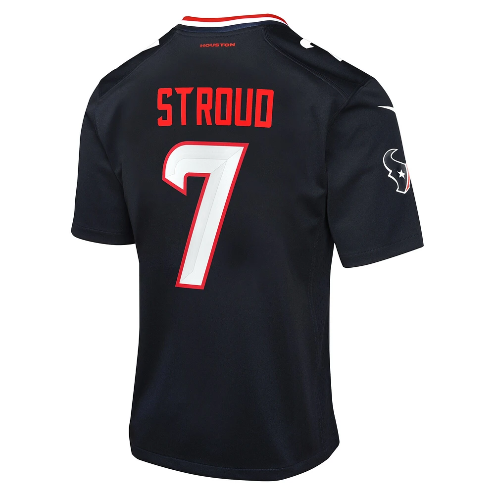 Maillot de match Nike C.J. Stroud pour jeunes des Houston Texans, bleu marine