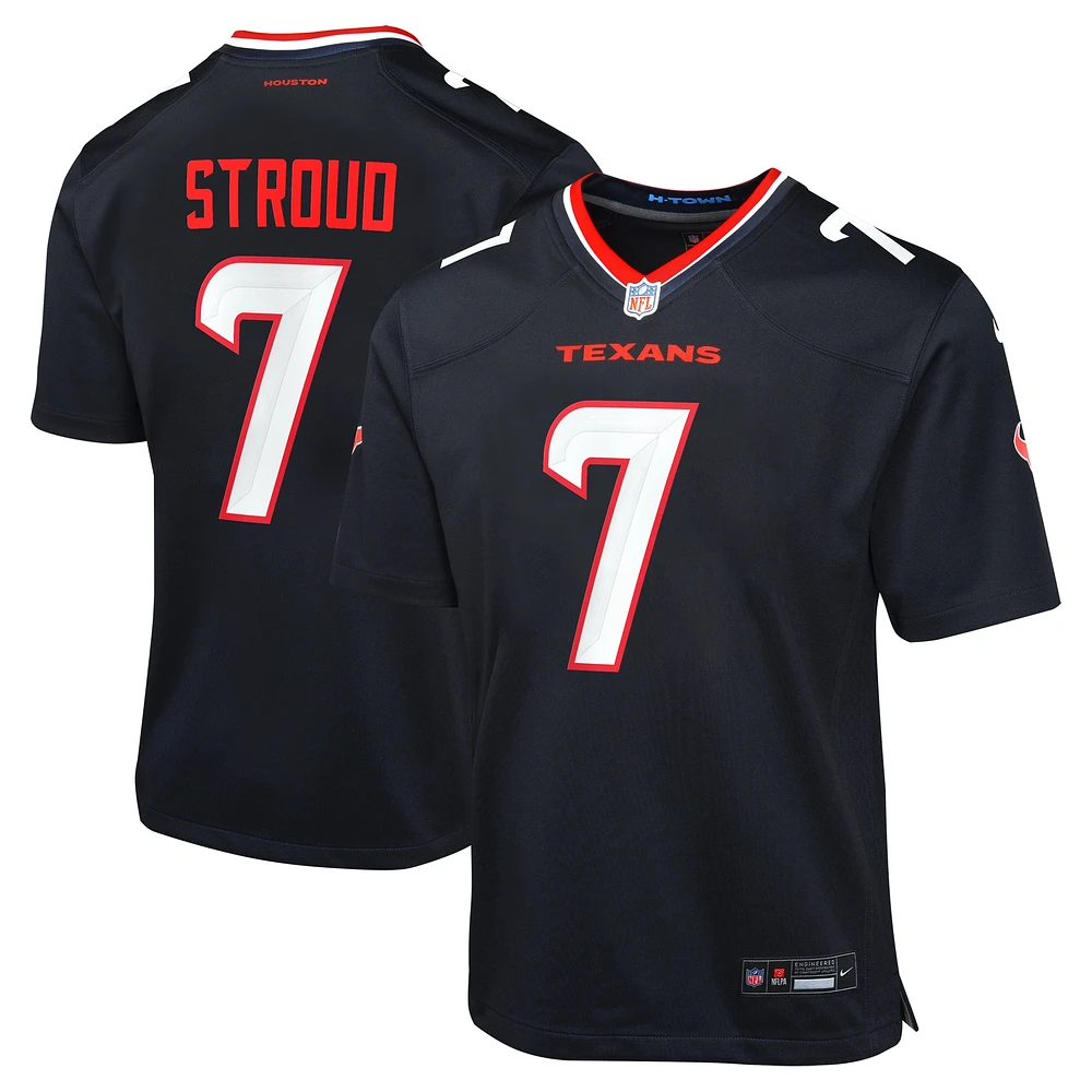 Maillot de match Nike C.J. Stroud pour jeunes des Houston Texans, bleu marine