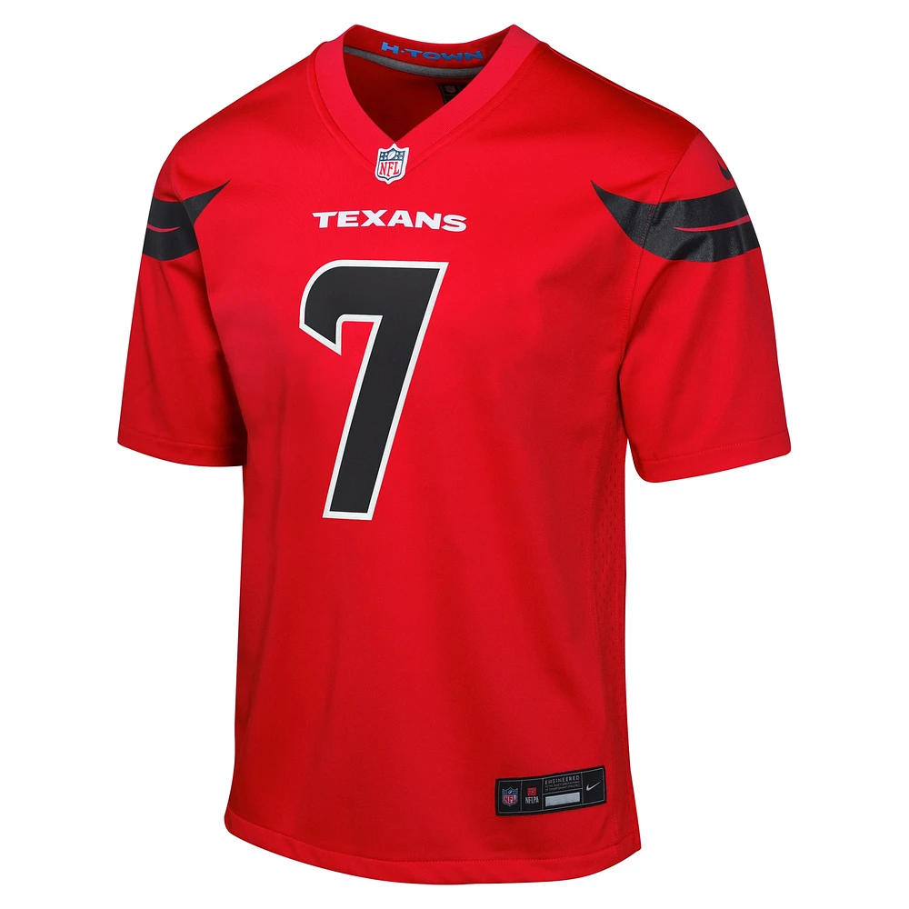 Maillot de match alternatif Nike C.J. Stroud pour jeunes des Houston Texans, rouge