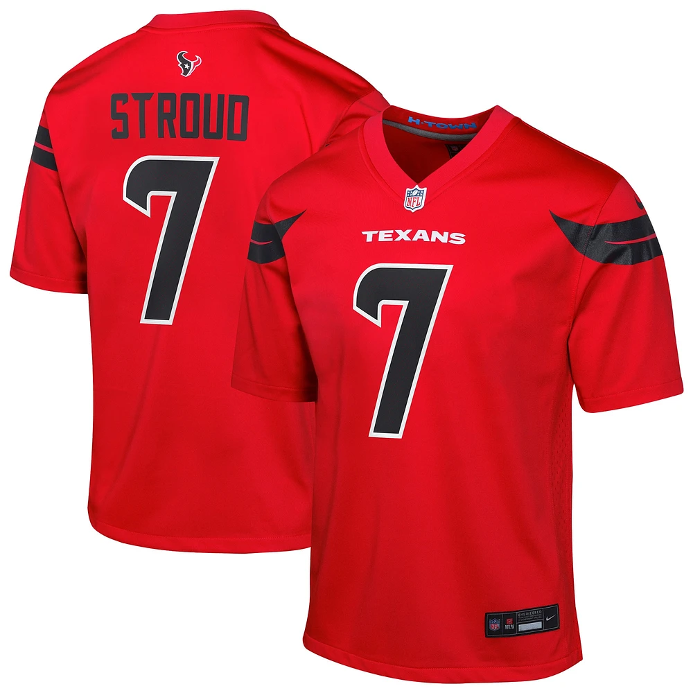 Maillot de match alternatif Nike C.J. Stroud pour jeunes des Houston Texans, rouge