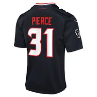 Maillot de match Nike Dameon Pierce pour jeunes des Houston Texans, bleu marine