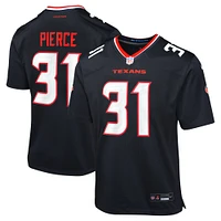 Maillot de match Nike Dameon Pierce pour jeunes des Houston Texans, bleu marine