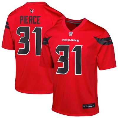 Maillot de jeu alternatif Nike Dameon Pierce pour jeunes des Houston Texans, rouge