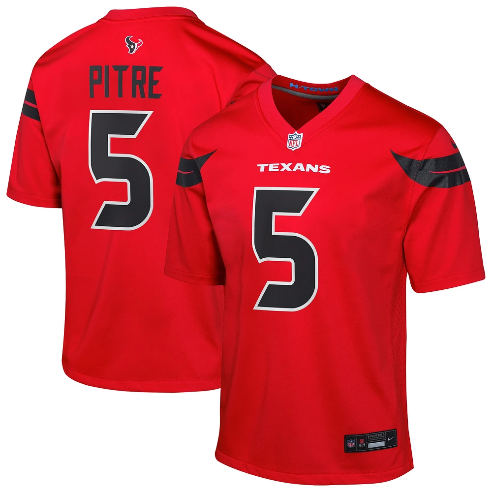 Maillot de jeu alternatif Nike Jalen Pitre pour jeunes des Houston Texans, rouge