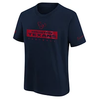 Youth Nike Navy Houston Texans 2024 Sideline Legend Performance T-Shirt